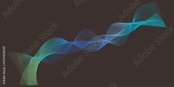 Fototapeta Abstract Green Wave Design for Modern Backgrounds