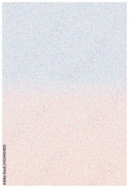 Fototapeta A pastel gradient background transitioning from light blue to soft pink, overlaid with a fine, colorful grainy texture that adds a subtle retro or film-like aesthetic.