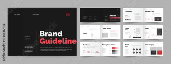 Fototapeta Landscape brand guideline, Manual guideline layout design