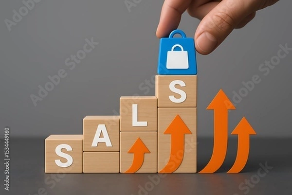 Fototapeta Boosting Sales Strategies for Achieving Exponential Growth and Increasing Revenue Through Effective Marketing and Sales Techniques
