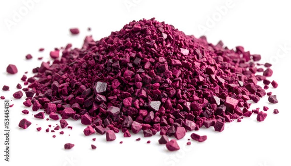 Obraz Potassium Permanganate Crystals on White Background