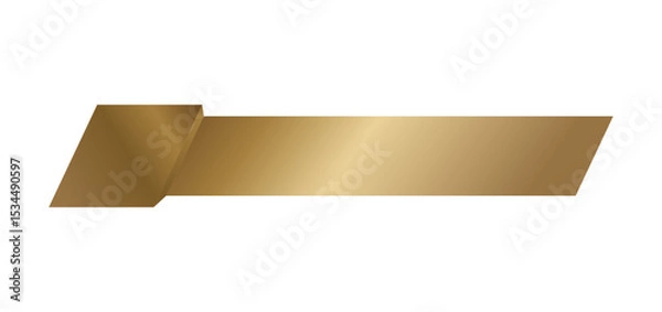 Obraz  luxury ribbon text box blank gold element, golden ribbon element design.