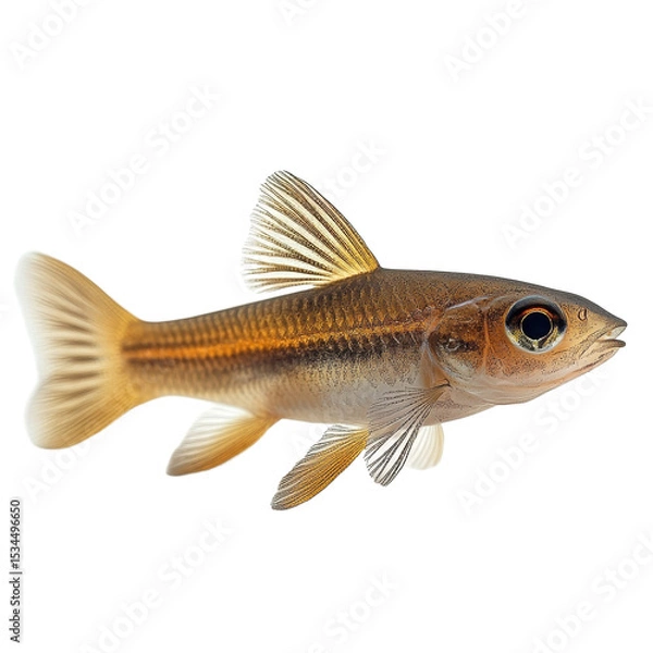 Fototapeta Mosquitofish isolated on transparent background.