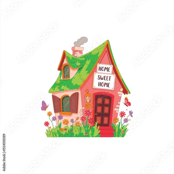 Obraz house on a white background