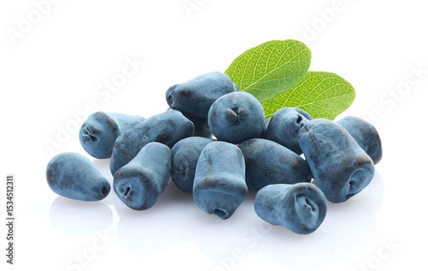 Fototapeta Honeysuckle with leaves in closeup