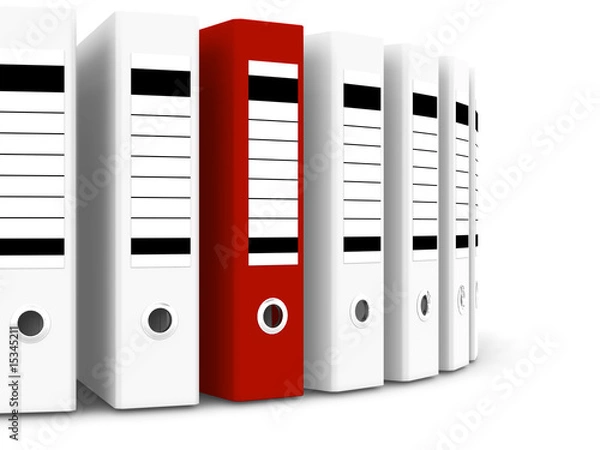 Obraz Red folder within white ones