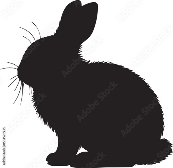 Fototapeta Angora Rabbit Vector Silhouette