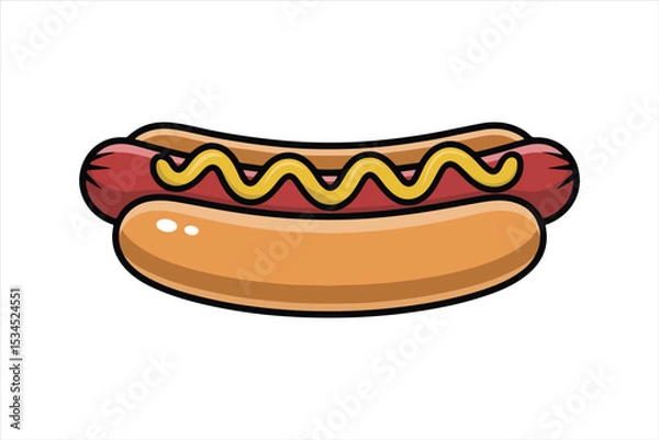 Obraz hot dog vector illustration