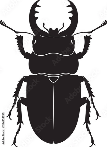Fototapeta Frankenstein Beetle Vector Silhouette