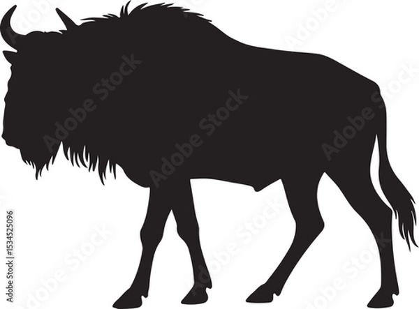 Fototapeta Gnu Vector Silhouette