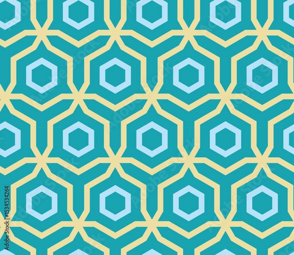 Fototapeta Abstract seamless chevron pattern from lines and hexagons-vector eps8