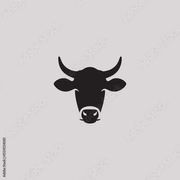 Obraz Cow Head icon vector.