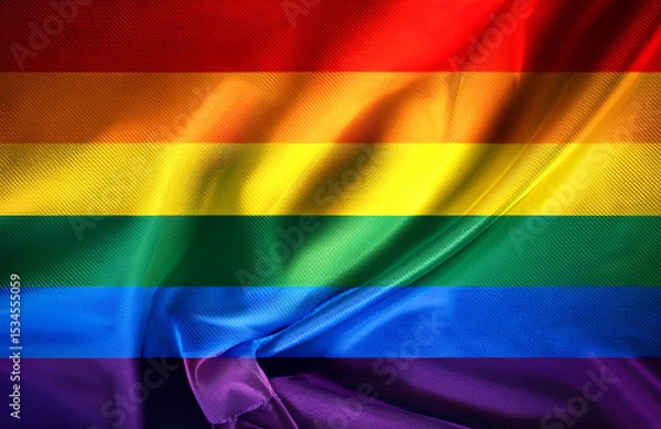 Obraz Rainbow flag, waving structure