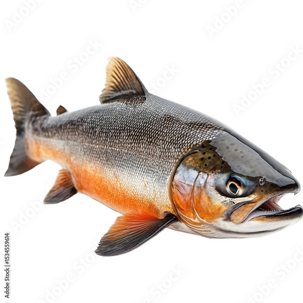 Obraz Coho Salmon isolated on transparent background.