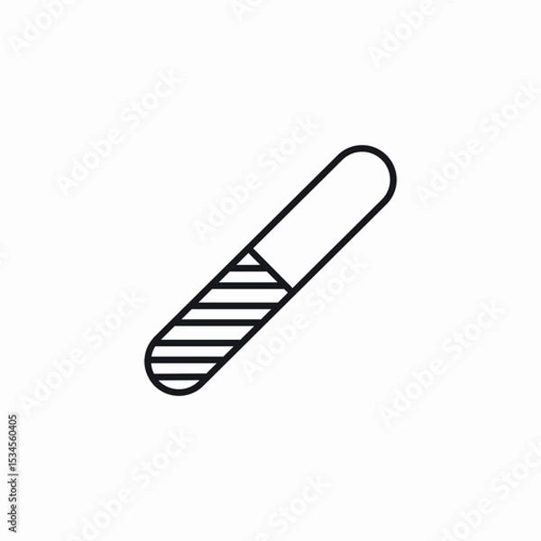 Fototapeta nail buffer icon sign vector