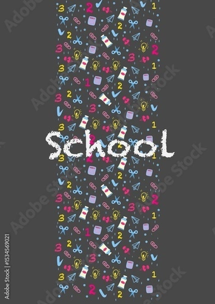 Fototapeta illustration school background
