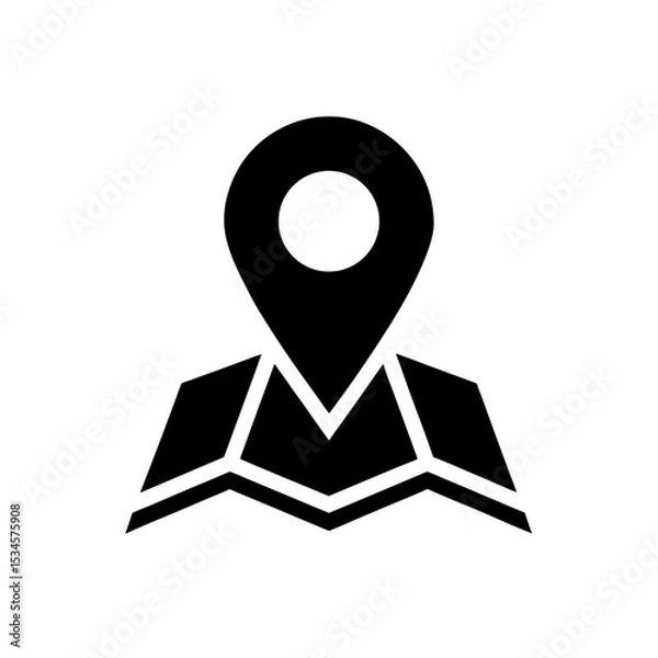 Fototapeta Map Icon Vector Flat and Clean Isolated Format