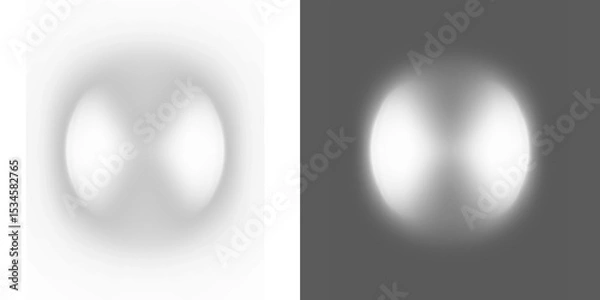 Obraz Abstract shadow png,  bokeh isolated on transparent background,  Seamless abstract white bokeh line blur background texture overlay. Light silver grey diffuse glowing object