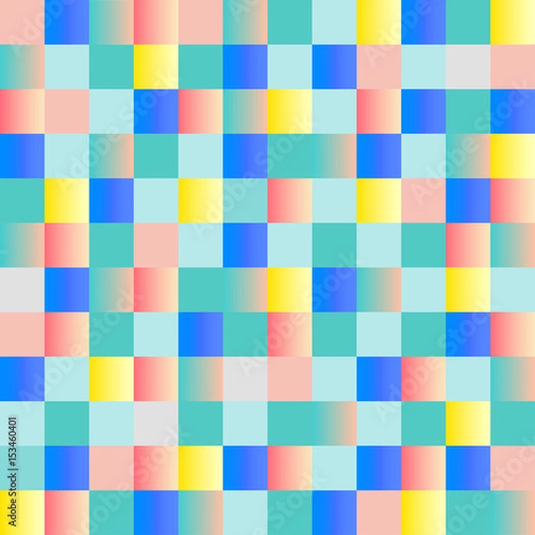 Fototapeta Checkered colorful seamless pattern