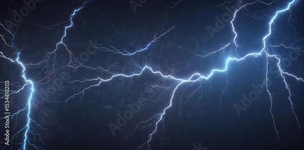Obraz Abstract blue lightning bolt background texture , abstract, fantasy, intense