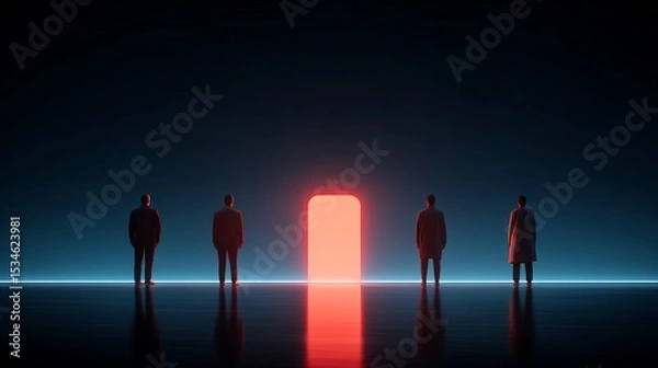 Obraz Business professionals securing digital ledgers against unauthorized access secure ledger concept