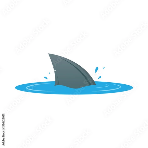 Fototapeta Shark Fin Icon Vector Design.