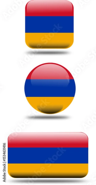 Obraz 3D Set Flag of Armenia (EPS)