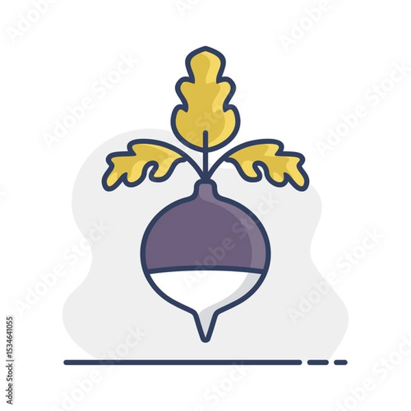 Obraz Rutabaga or swede turnip vector icon