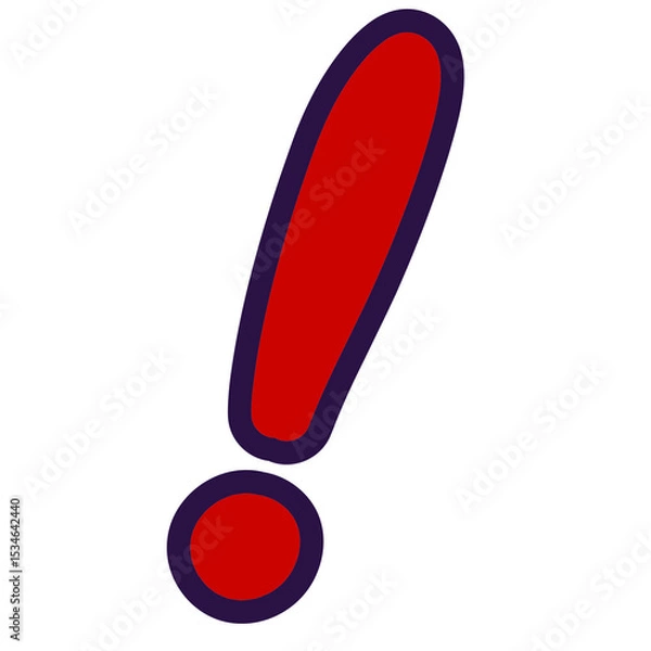Obraz red exclamation mark