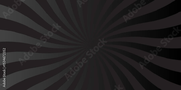 Obraz Sunburst beam light vintage shine and graphic summer explosion pattern. black and gray bright sunrise isolated glow striped texture background.	