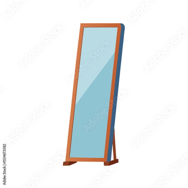 Obraz Full-Length Standing Mirror Elegant Reflection for Home and Style
