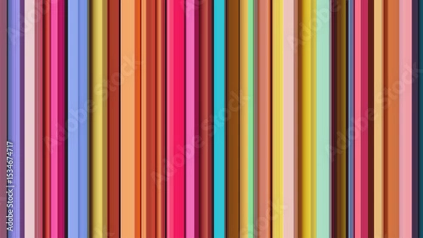 Obraz Vibrant vertical stripes with rich summer colors and chaotic arrangement. Bright vertical random stripe pattern arranged with playful irregularity and layered effect for digital decor or modern design