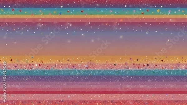 Fototapeta Pastel Rainbow Stripe Pixel Art Style VTuber Background