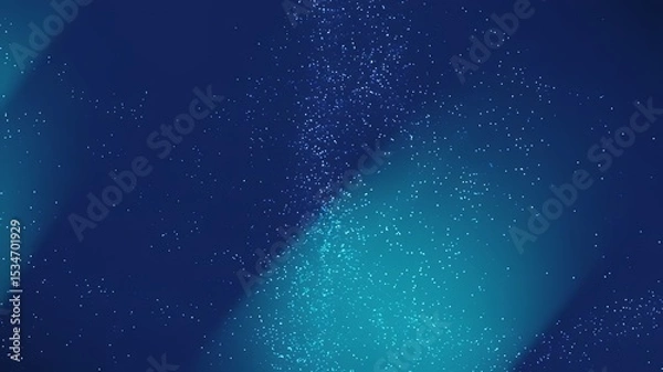 Obraz Abstract digital design with light teal and dark blue particles.