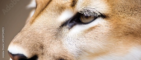 Obraz Close-up view of a cougar's face.