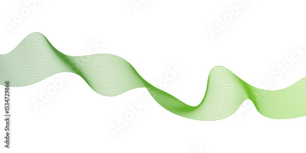 Obraz Modern abstract green wave liquid lines background.dots on a whit clean and fresh background,Frequency sound wave lines and technology curve lines,green wave lines frame,