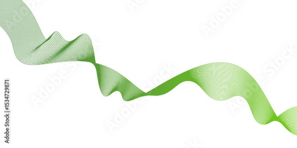 Obraz Modern abstract green wave liquid lines background.dots on a whit clean and fresh background,Frequency sound wave lines and technology curve lines,green wave lines frame,