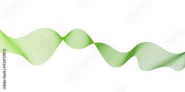 Obraz Modern abstract green wave liquid lines background.dots on a whit clean and fresh background,Frequency sound wave lines and technology curve lines,green wave lines frame,