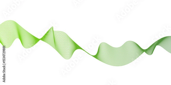 Obraz Modern abstract green wave liquid lines background.dots on a whit clean and fresh background,Frequency sound wave lines and technology curve lines,green wave lines frame,