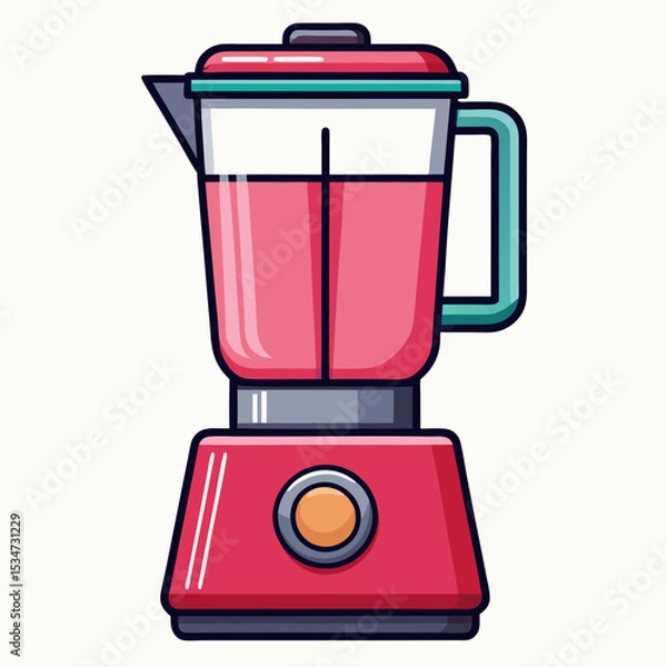 Fototapeta blender vector illustration isolated on white, kitchen utensil, suitable for icon, graphic element, and others