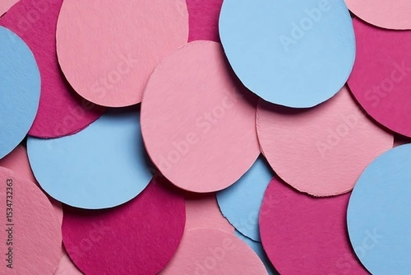Obraz Colorful circular shapes layered together.