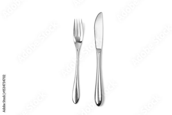 Obraz 正面から見たフォークとナイフ