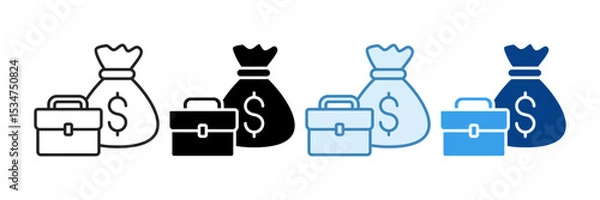 Fototapeta Accounting Icon Set Multiple Style Collection