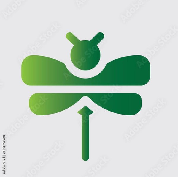 Fototapeta DRAGONFLY icons and logos about nature and its surroundings