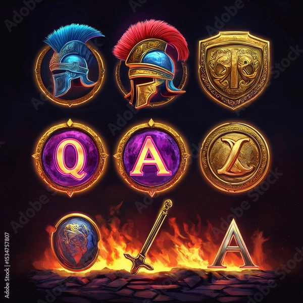 Obraz Graphic element isolation background for your design asset, game asset, video game, mobile game, web asset Illustration