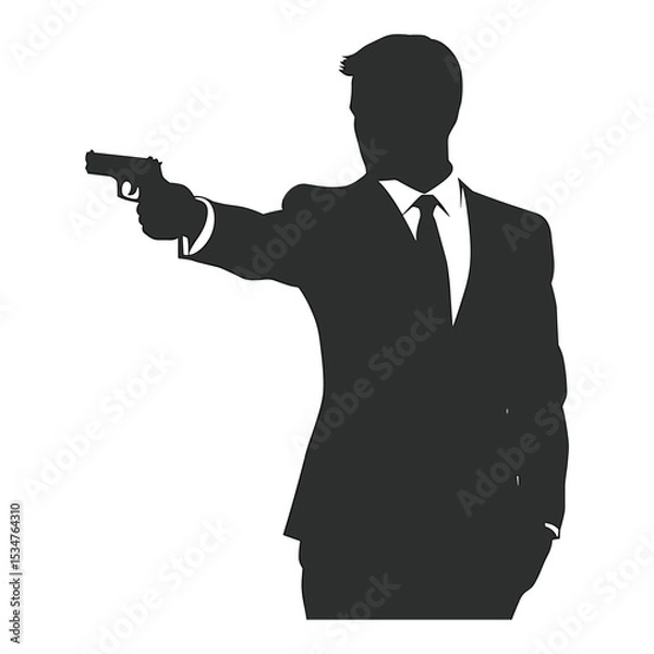 Obraz Extensive Set of Pointing Finger Hand Silhouettes Vector