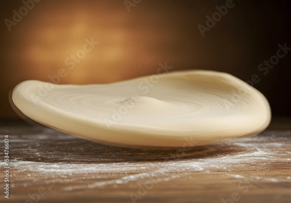 Fototapeta Pizza dough in motion