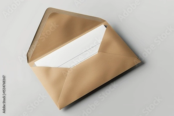 Fototapeta Detailed Visual  of Envelope with Business Card Mockup