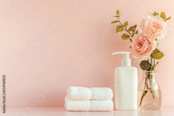 Fototapeta high detail visual of sanitary products with copy space