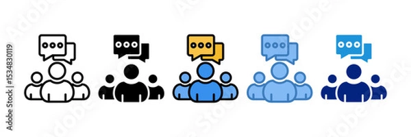 Fototapeta Stakeholder Communication Icon Element For Design